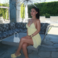 Robe de soirée courte jaune trapèze, robe de cocktail, robe de soirée courte fg7895