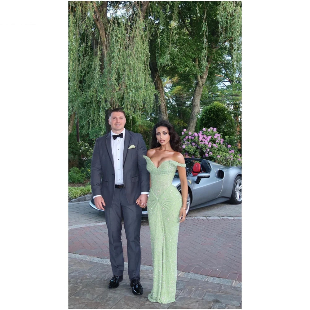 Green Elegant Long Party Dress Prom Dress New Arrive Mermaid Evening Dress   fg8020