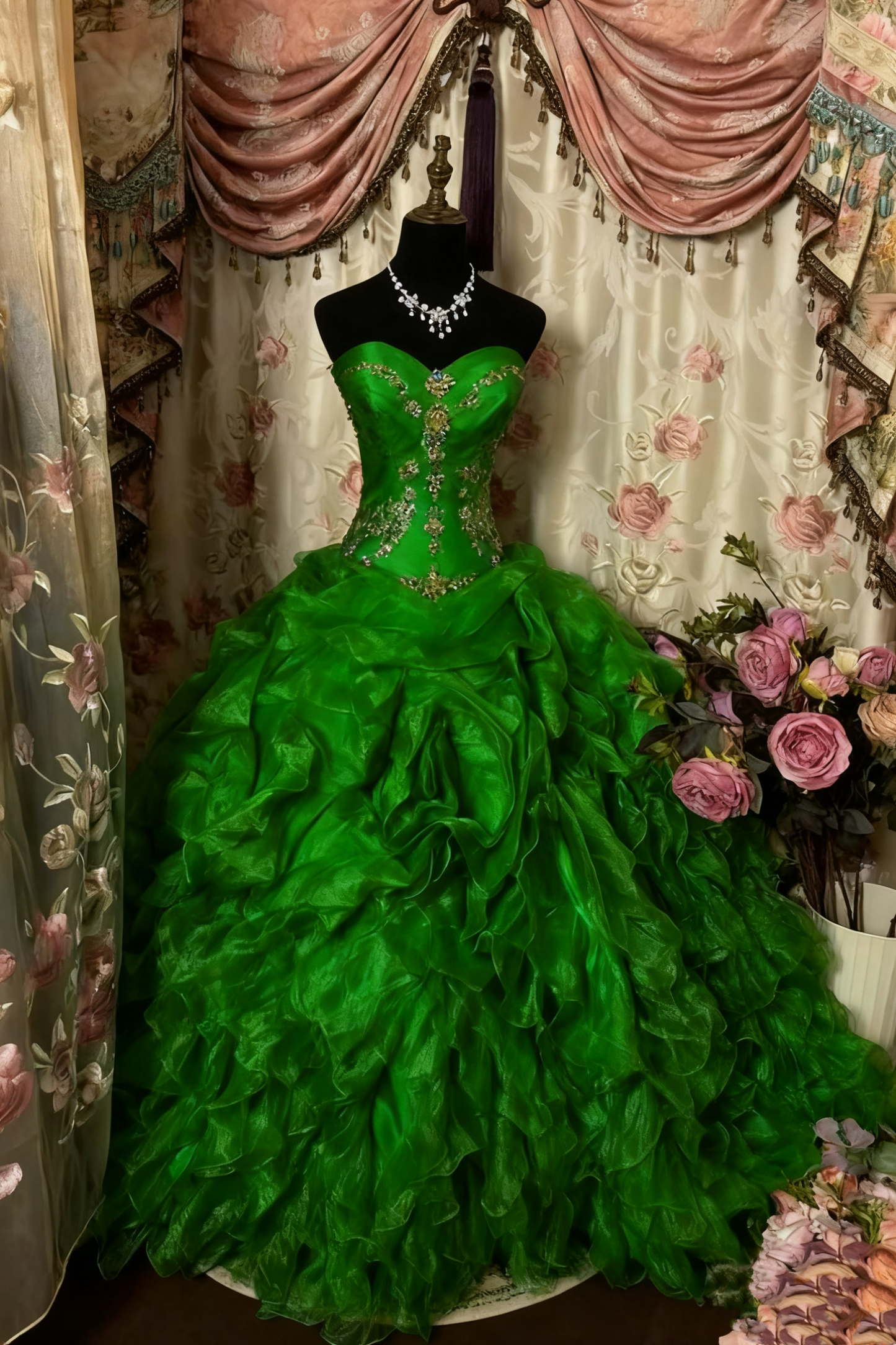 A Line Strapless Vintage Prom Dress Long Evening Dress   fg8042