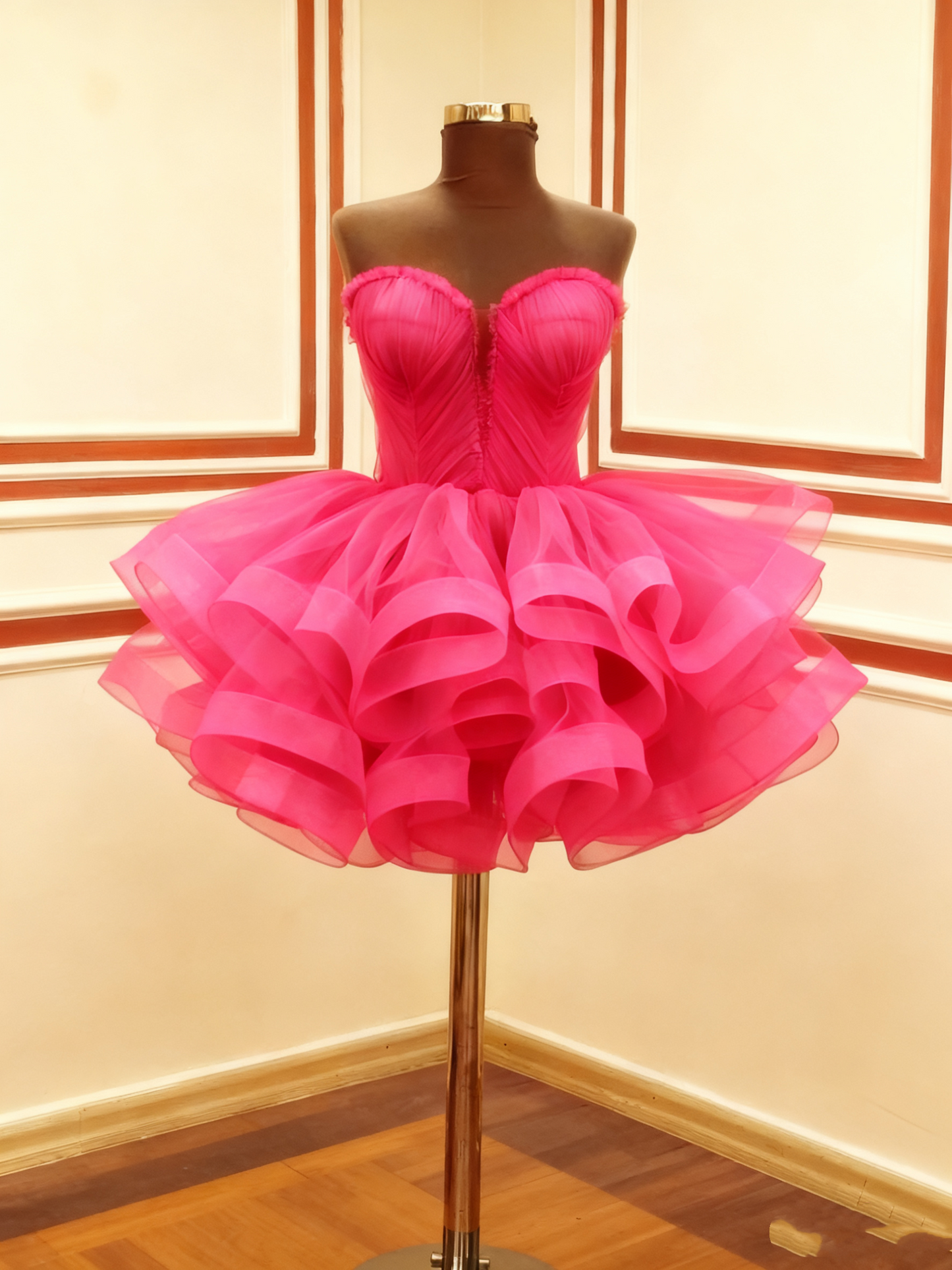 Robe de soirée courte noire irrégulière, tenue d'anniversaire, robe de cocktail, fg8064