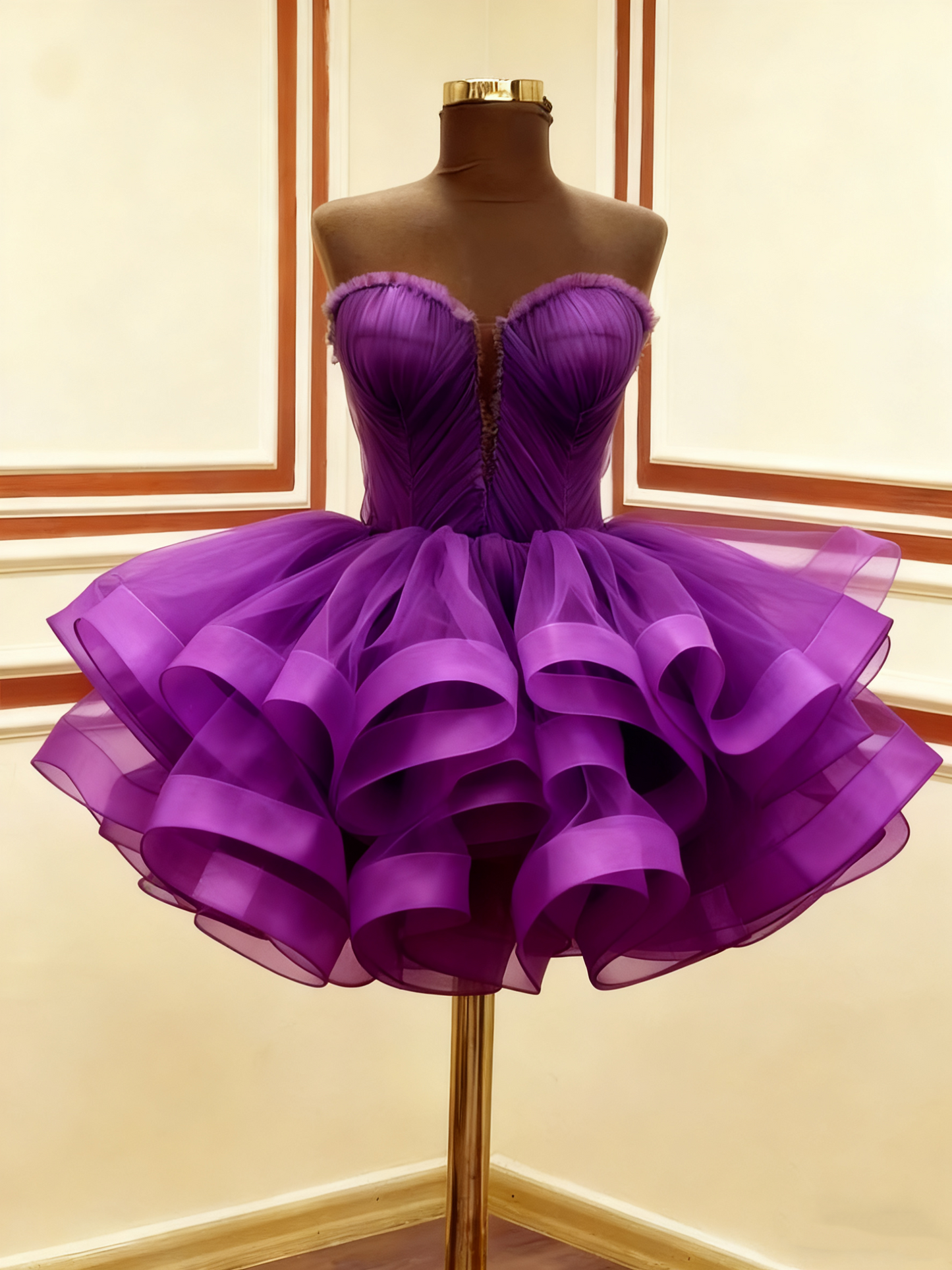 Robe de soirée courte noire irrégulière, tenue d'anniversaire, robe de cocktail, fg8064