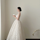 A Line Prom Dress With Flower Cute 16th Birthday Outfit Party Dress fg8212