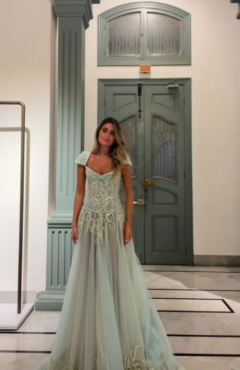 V Neck Tulle Beaded Prom Dress Classy Evening Dress Birthday Gown fg83 –  formalgowns
