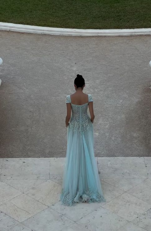 V Neck Tulle Beaded Prom Dress Classy Evening Dress Birthday Gown fg83 –  formalgowns
