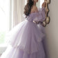 Women's tulle long ball gown prom dresses    fg2760