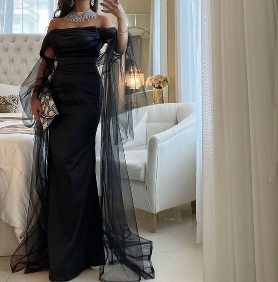 Black long evening dress Sexy Prom Dress fg2889 – formalgowns