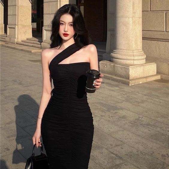 black simple prom dresses evening dresses    fg2926