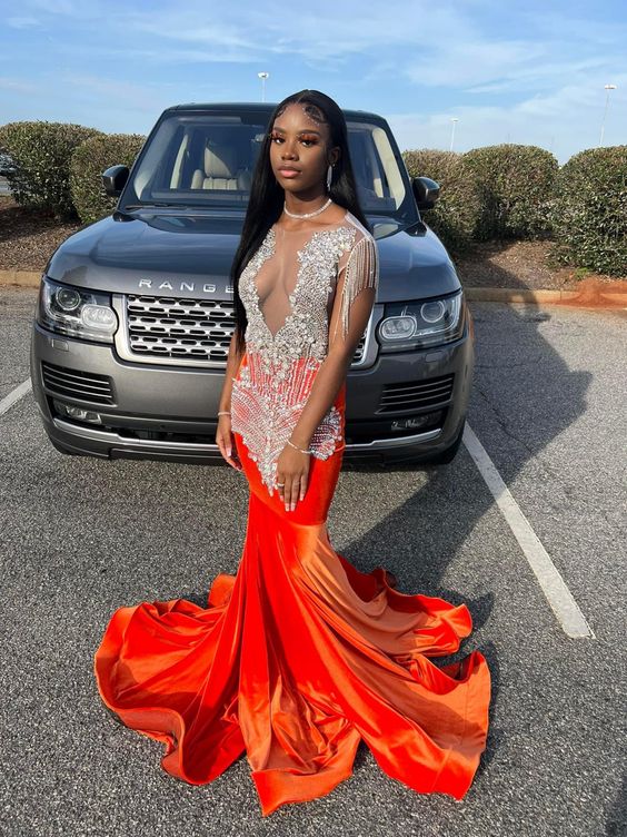 2023 Mermaid Long Orange Prom Dresses Party Dress fg3147 2023 Mermaid Long Orange Prom Dresses Party Dress fg3147