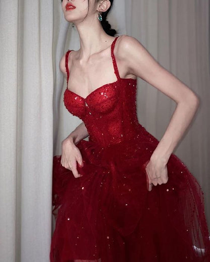 Red evening dress Sexy Prom Dress   fg2878