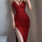 Red Mermaid Prom Evening Party Dresses   fg2720