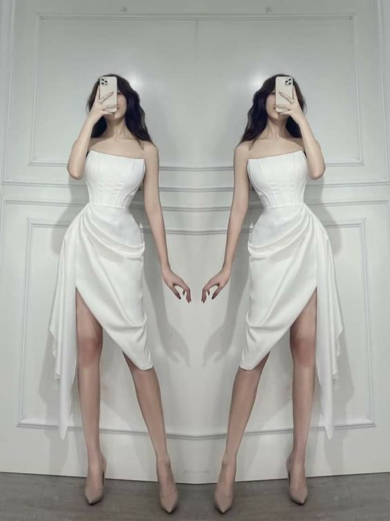Charming Prom Dress White Evening Dress   fg2715