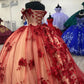 Burgundy quinceañera dress Ball Gown Prom Dresses Evening Gown    fg2868
