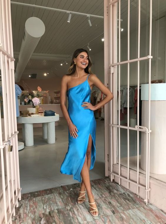 Blue prom dresses, evening party dress,beach travel dresses      fg3015