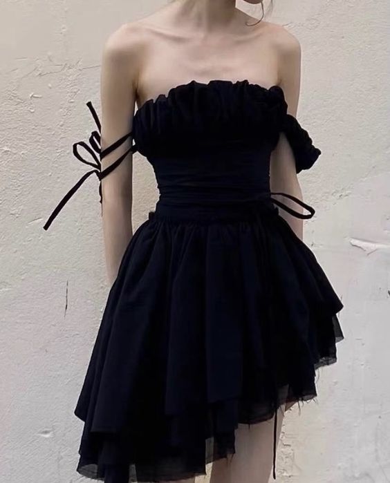 Black Mini Party Dress,Cocktail Dresses fg2989 – formalgowns