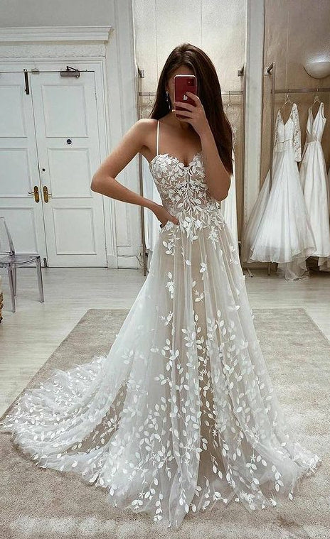A-line Lace Wedding Dresses ,Fashion Custom made Bridal Dress        fg3141