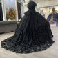 Black quinceañera dress Ball Gown Prom Dresses Evening Gown    fg2863