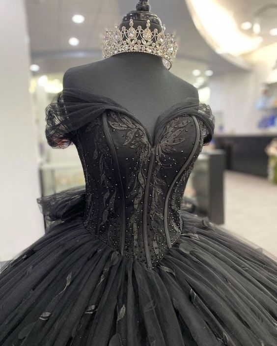 Black quinceaera dress Ball Gown Prom Dresses Evening Gown fg2863 Black quinceaera dress Ball Gown Prom Dresses Evening Gown fg2863