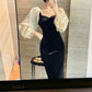 Elegant Mermaid Women One Piece Vintage Evening Party Dress  fg2533