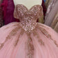 Pink Ball Gown Long Prom Gown Elegant Evening dress     fg2425