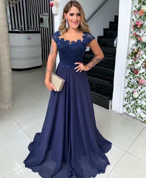 Long Navy Blue Prom Dresses,Evening Party Dresses     fg1429