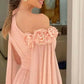 2023 A Line Pink Long Prom Dresses     fg3145