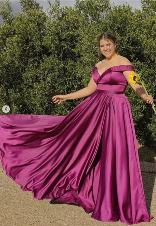 Off Shoulder A-line Long Prom Dresses Fashion Formal Dress    fg1507