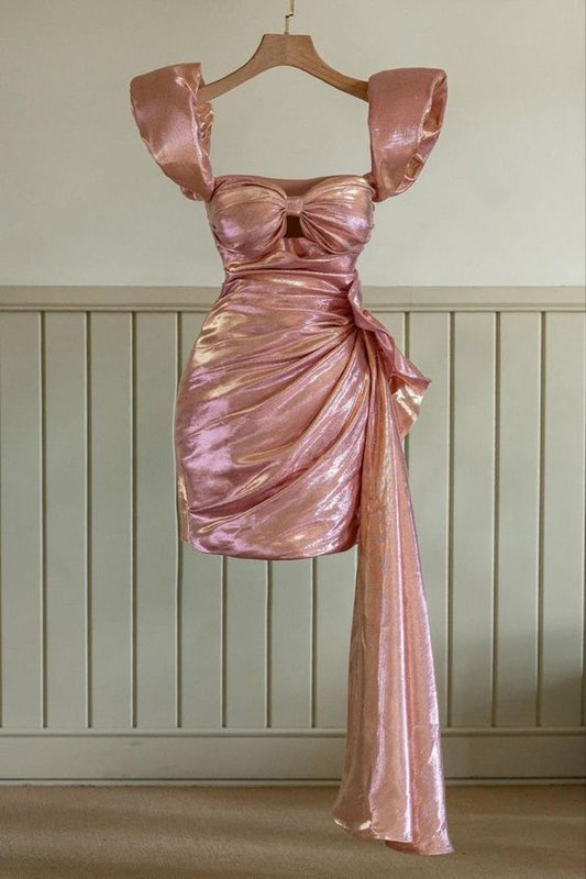 Pink Short Party Dress Homecoming Dress      fg2300