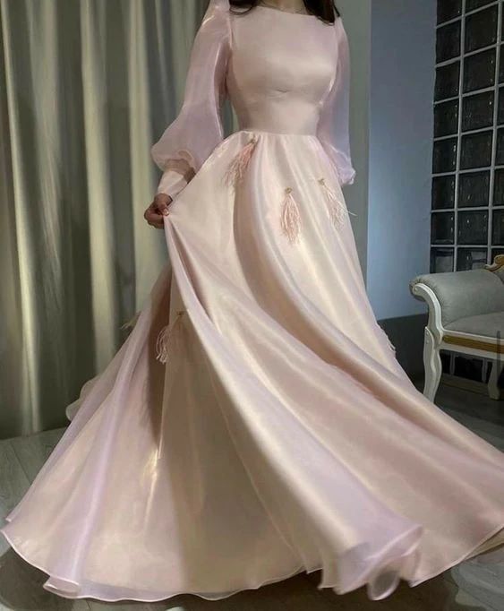 Long Sleeve Prom Dresses, Formal Party Dresses      fg2600
