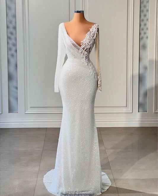 White prom dress Wedding Dress fg1908 – formalgowns