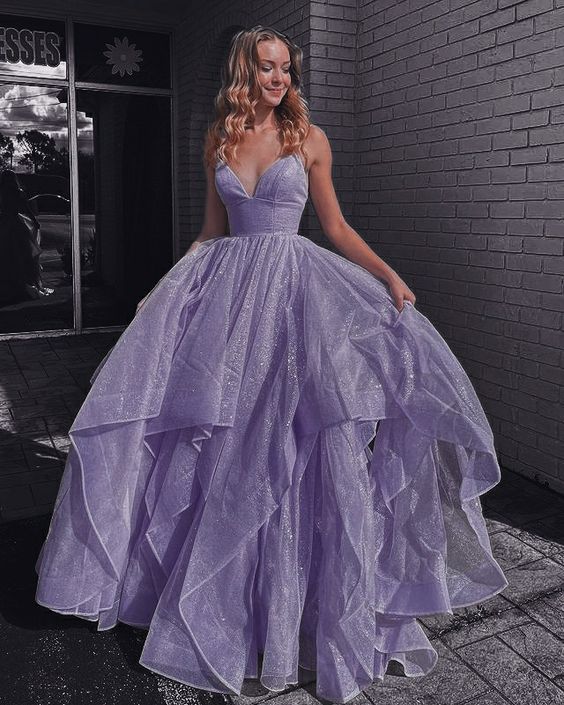 Sexy Long Purple Evening Dress Prom Gown     fg2408