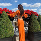Orange Prom Dress Women Sexy Dresses Elegant Party Dress     fg1979