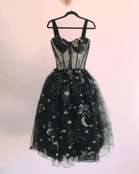 Black Short Party Dress Homecoming Dress      fg2325