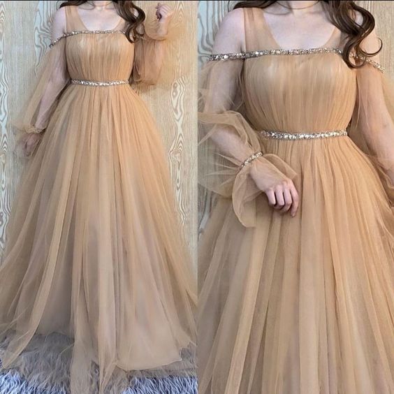 Champange Prom Dresses, Formal Evening Dresses    fg1742
