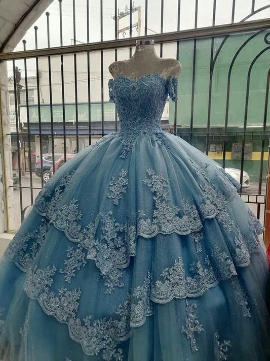 Blue Wedding Dresses Ball Gown Prom Dresses   fg2442