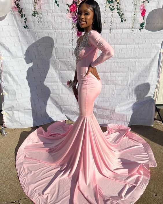 Pink Unique Long Prom Dress Mermaid Party Dress fg2257 formalgowns Pink Unique Long Prom Dress Mermaid Party Dress fg2257 formalgowns
