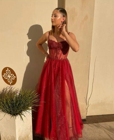 Long Red Prom Dresses,Evening Party Dresses     fg1425