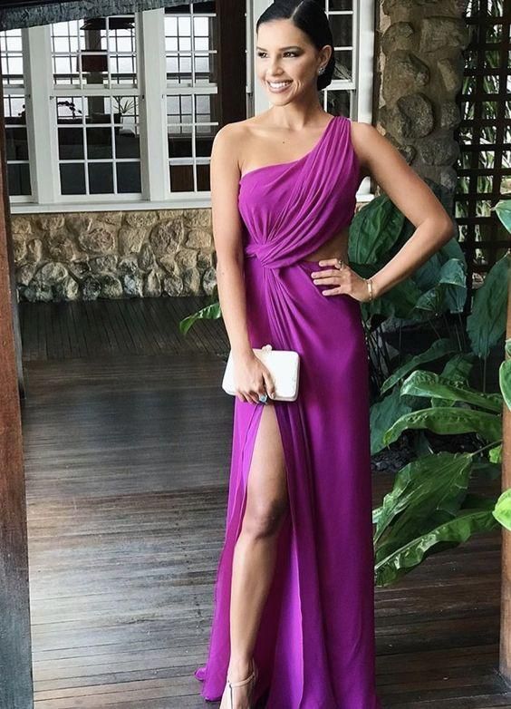 Long Prom Dress Evening Dress Purple Prom Dress      fg1150