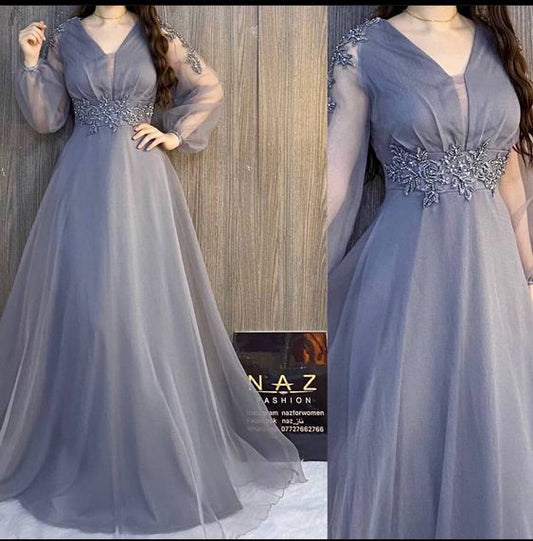 Gray Prom Dresses, Formal Evening Dresses    fg1739