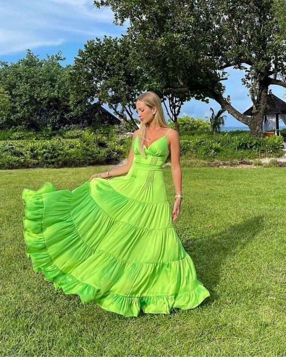 Apple Green Prom Dresses Long Evening Dresses      fg2169