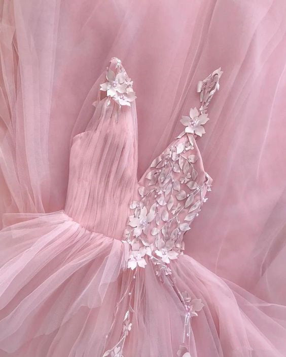 Pink  A-line Evening/Prom Dresses      fg1681