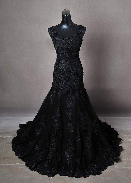 Black Wedding Dresses Modest Prom Dress   fg2552