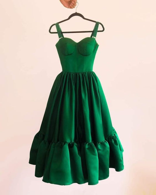Green Short Party Dress Homecoming Dresses     fg2446