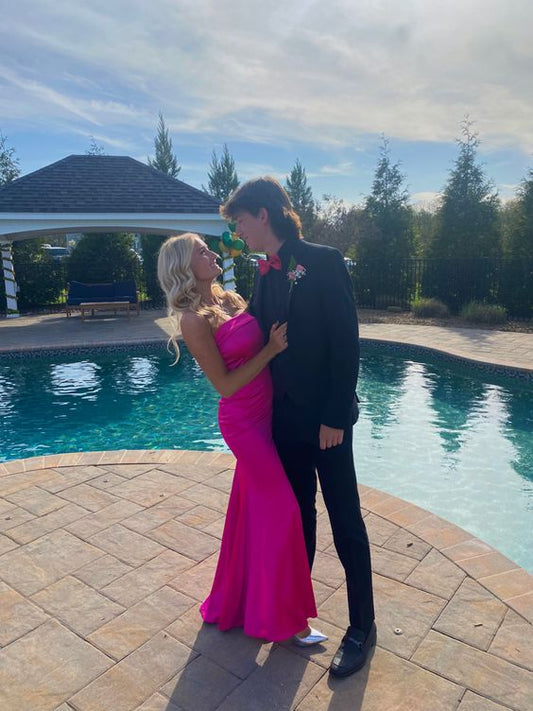 Hot Pink Long Prom Gown,Sexy Evening Gown Formal Dresses     fg2172