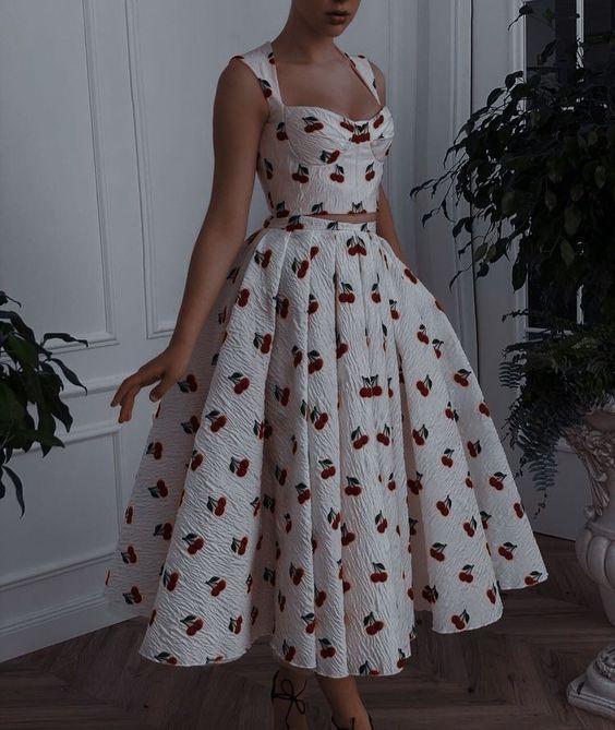 A line white prom dress, two piece prom dress cherry evening dress fg3 formalgowns A line white prom dress, two piece prom dress cherry evening dress fg3 formalgowns