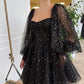 A-line tulle evening dresses, long sleeves princess dress homecoming dress     fg3316