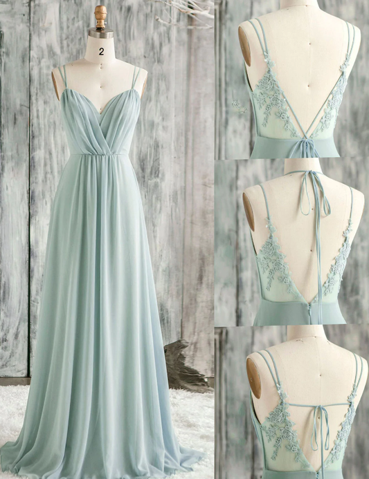 Simple green v neck lace long prom dress green evening dress    fg1500