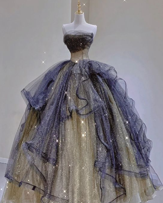 Women's tulle long ball gown prom dresses    fg2767