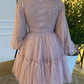 Pastel Pink Mini Dress Short Prom Dresses, Homecoming Dresses    fg2618