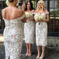 Sheath Off the Shoulder White Lace Long Bridesmaid Dresses,Elegant Bridesmaid Dresses     fg2200