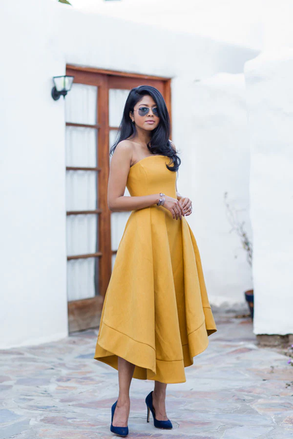 Simple yellow short prom dress, satin yellow evening dress fg3110 formalgowns Simple yellow short prom dress, satin yellow evening dress fg3110 formalgowns